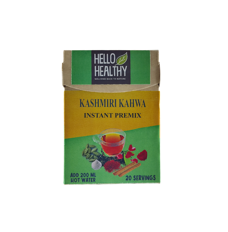 Hello Healthy Kashmiri Kahwa Instant Premix Kahwa Tea (4g Each 20 Sachet)