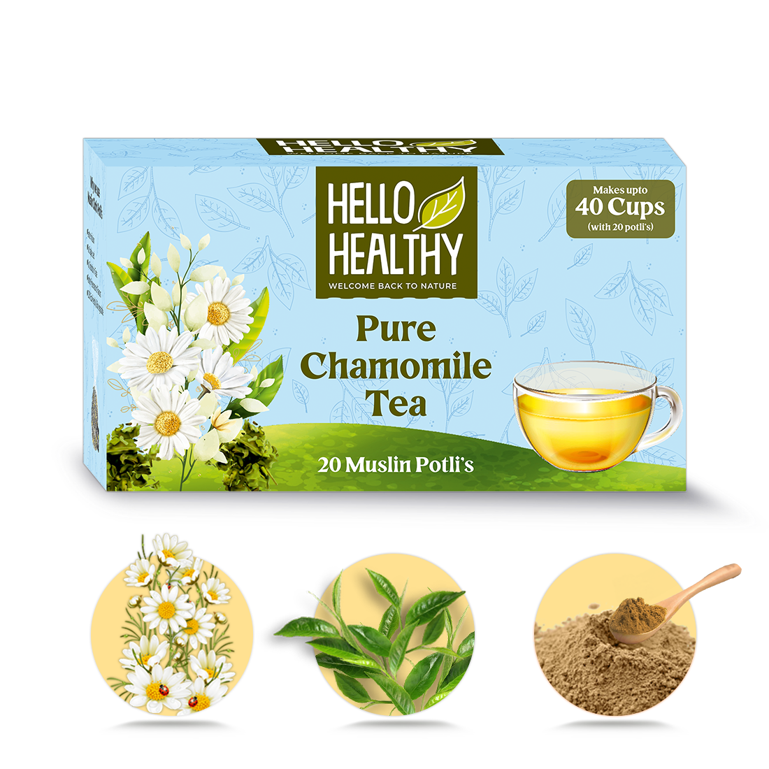 Chamomile Green Tea  for weight loss sleep healthy tea Natural ingredients