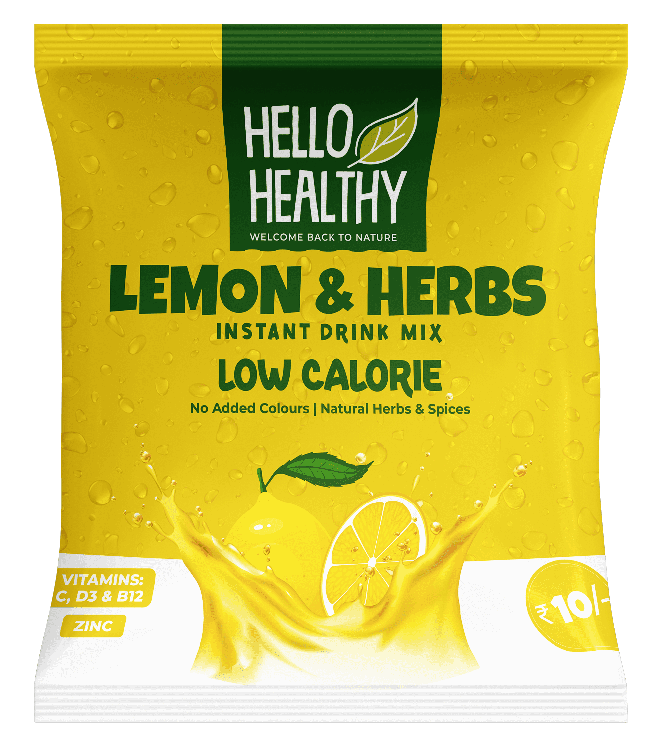 Lemon & Herbs Instant Drink Mix 20 x 15 g Lemon Flavored