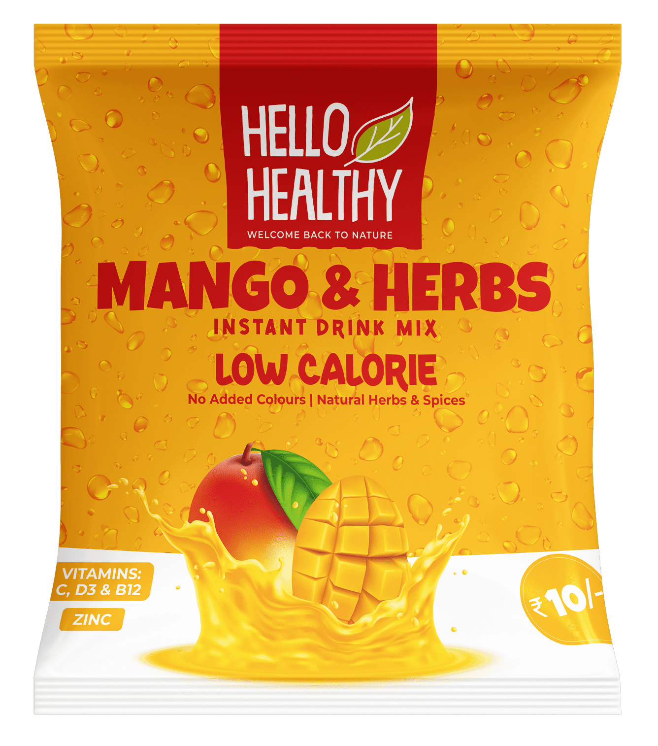 Mango & Herbs Instant Drink Mix 20 x 15 g Mango Flavored