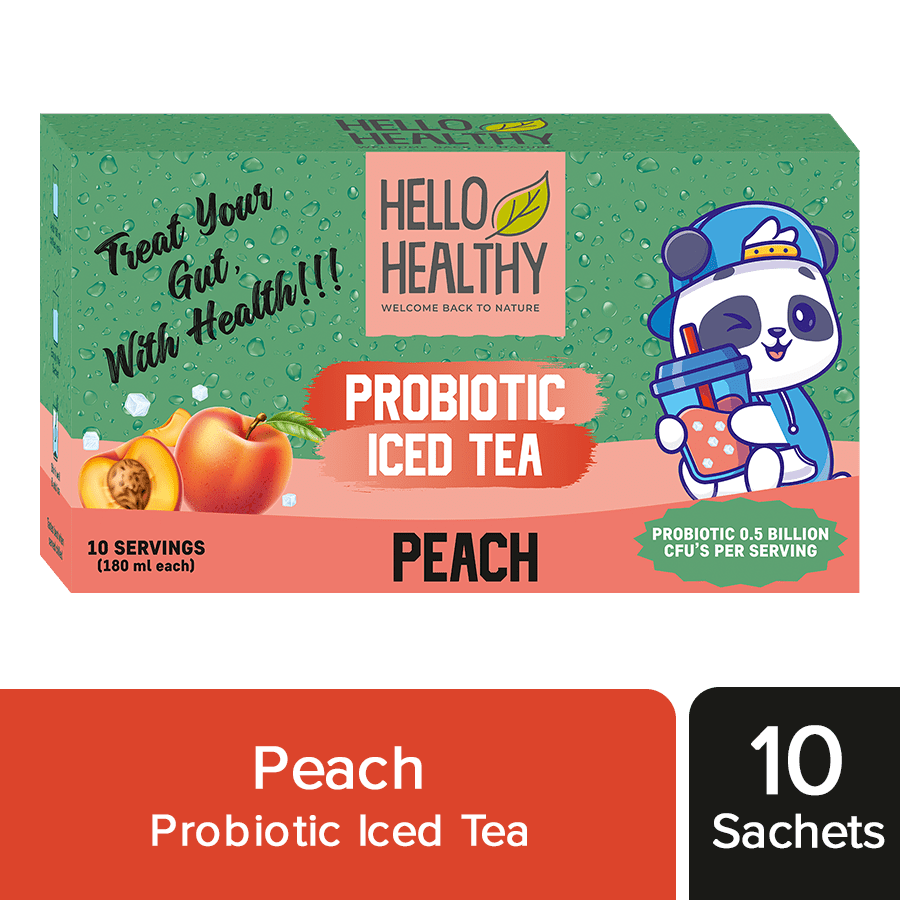 Peach Probiotic Iced Tea